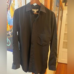 Yohji Yamamoto Y3 all black silky cotton style shirt